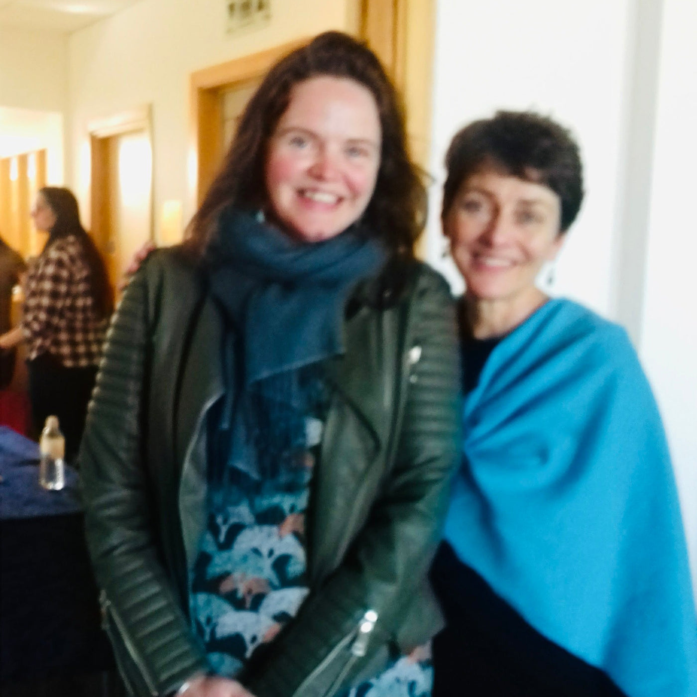 Athene Sholl and Annie Barrows together at the inaugural Guernsey Literary Festival event in 2011