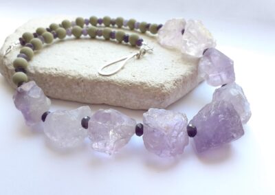 Greenery and Purple Colour Theory Necklace