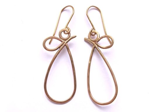 9ct Gold Petal Shaped Hook Earrings Athene Sholl £220