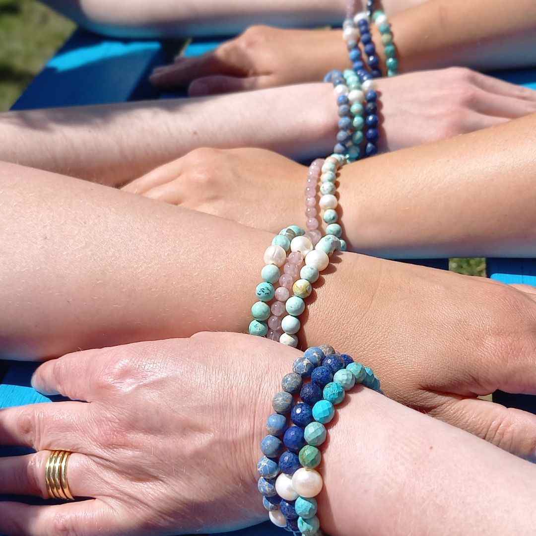 Handmade Jewellery Blue Beaded Bracelets