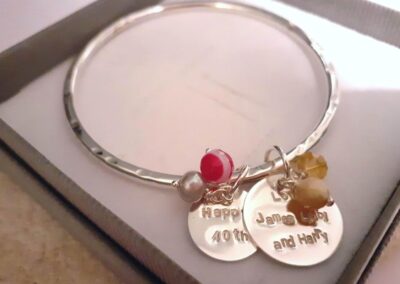 Bespoke Silver Bangle with Charms