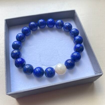 Blue lapis lazuli bracelet