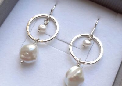 Bridal Pearl Disco Earrings