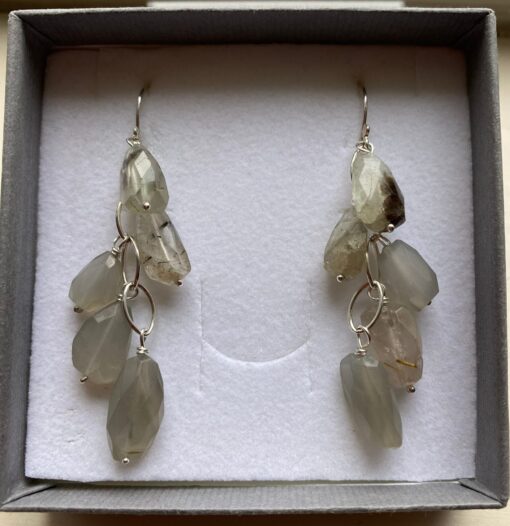 Athene Sholl waterfall earrings moonstone boxed