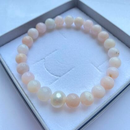 8mm pink opal A bracelet